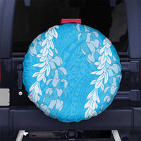 Puakenikeni and Maile Lei Spare Tire Cover Blue Double Strand Lei LT9 No hole Blue - Polynesian Pride