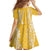 Puakenikeni and Maile Lei Family Matching Mermaid Dress and Hawaiian Shirt Gold Double Strand Lei