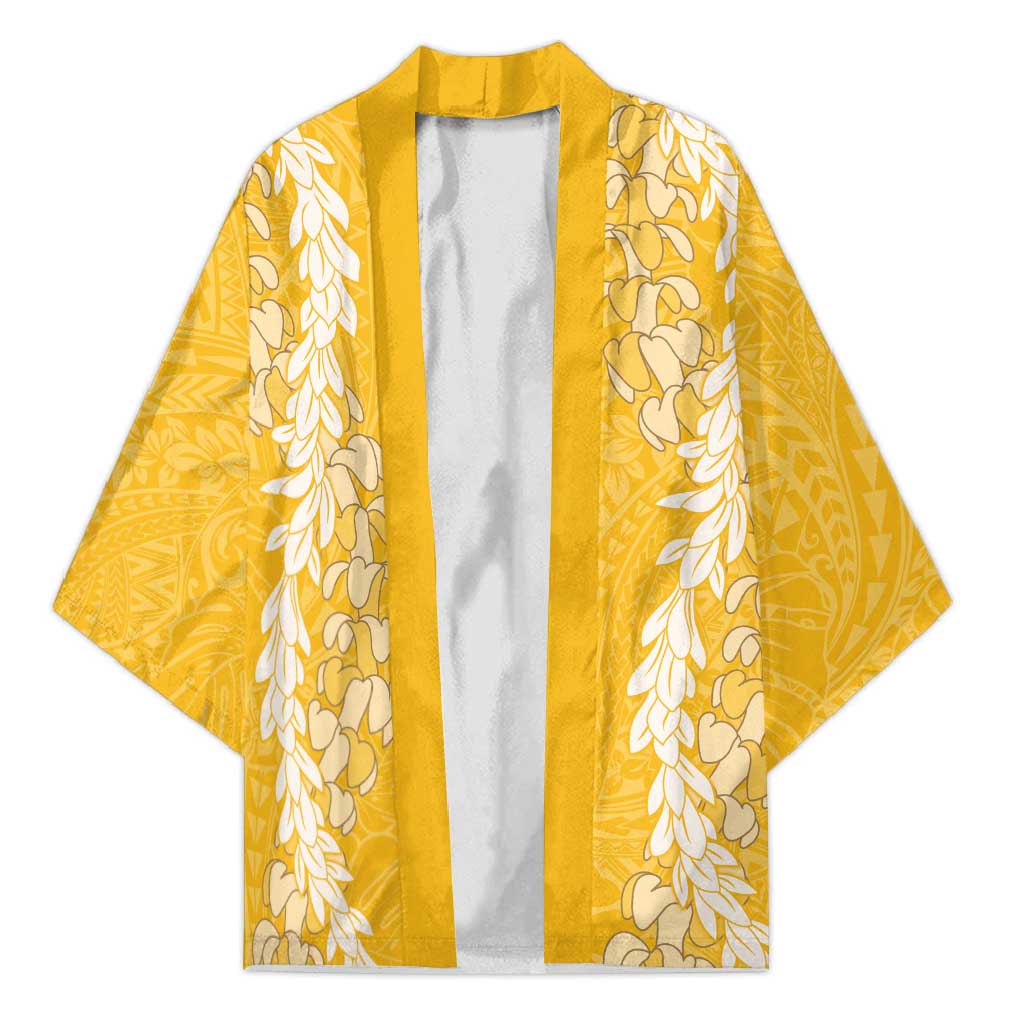 Puakenikeni and Maile Lei Kimono Gold Double Strand Lei - Polynesian Pride