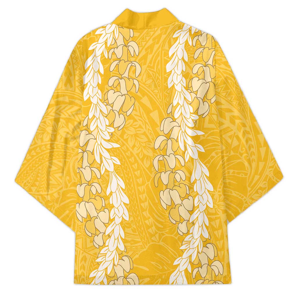 Puakenikeni and Maile Lei Kimono Gold Double Strand Lei - Polynesian Pride