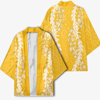 Puakenikeni and Maile Lei Kimono Gold Double Strand Lei - Polynesian Pride