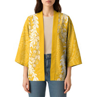 Puakenikeni and Maile Lei Kimono Gold Double Strand Lei - Polynesian Pride