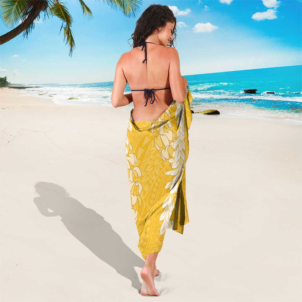 Puakenikeni and Maile Lei Sarong Gold Double Strand Lei