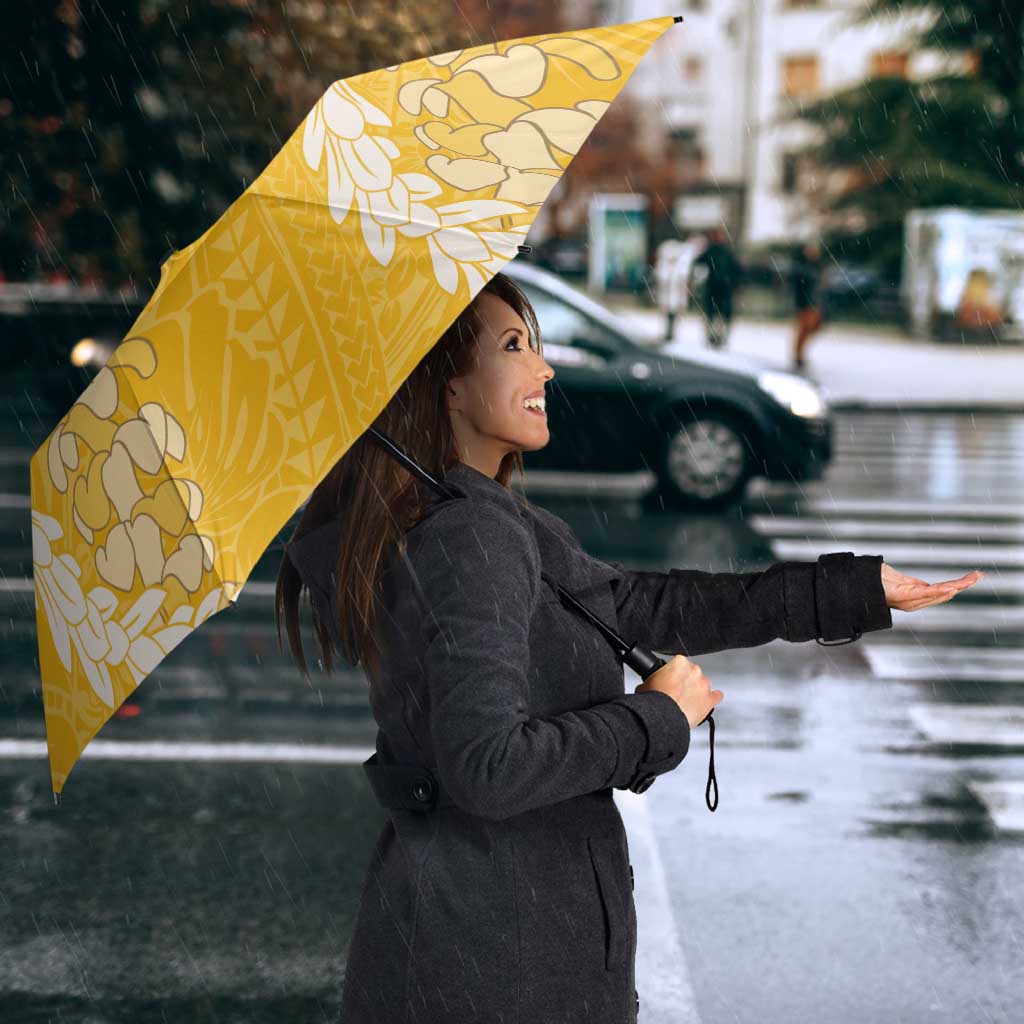 Puakenikeni and Maile Lei Umbrella Gold Double Strand Lei - Polynesian Pride