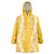Puakenikeni and Maile Lei Wearable Blanket Hoodie Gold Double Strand Lei