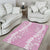 Puakenikeni and Maile Lei Area Rug Pink Double Strand Lei