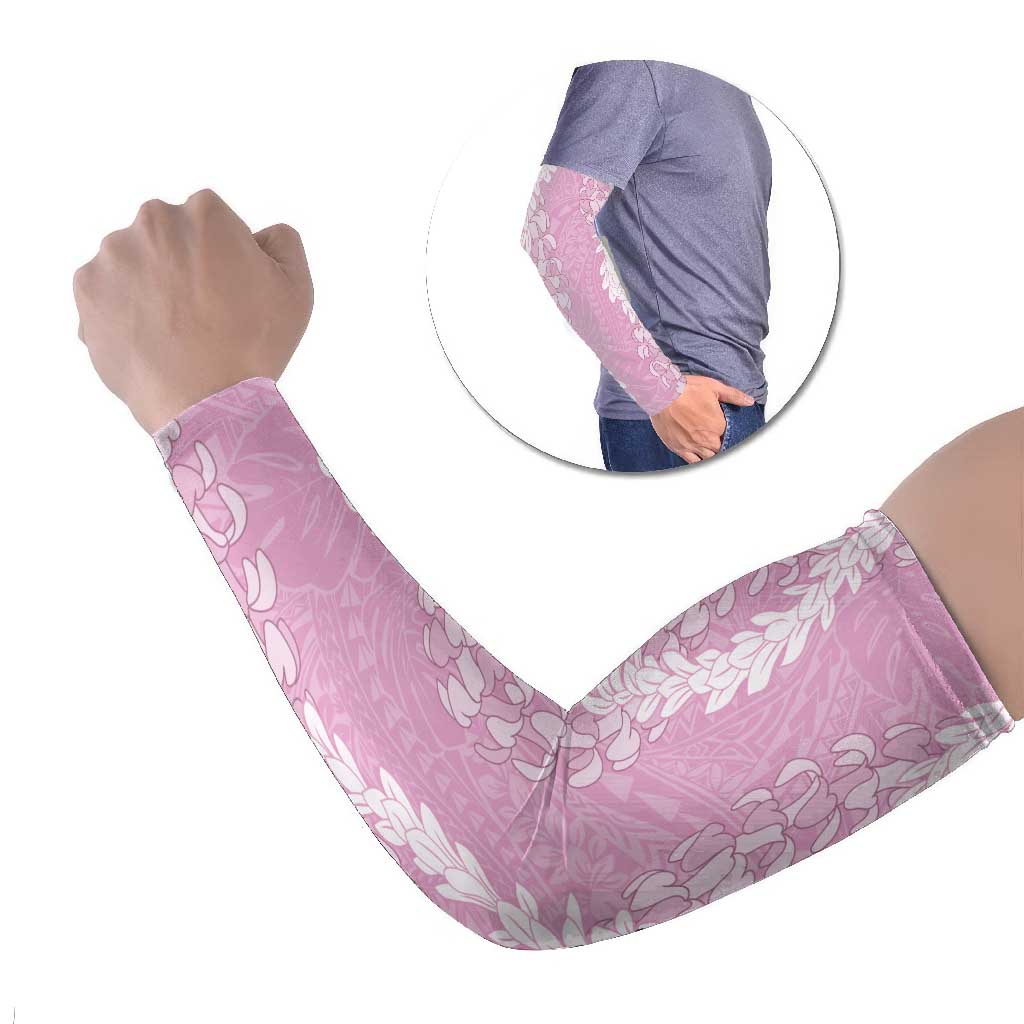Puakenikeni and Maile Lei Arm Sleeves Pink Double Strand Lei LT9 Set of 2 Pink - Polynesian Pride