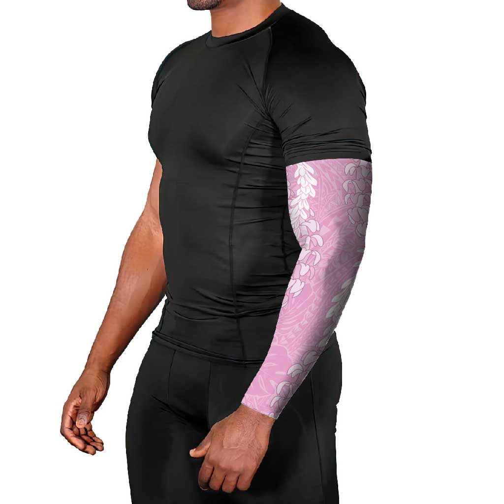 Puakenikeni and Maile Lei Arm Sleeves Pink Double Strand Lei - Polynesian Pride