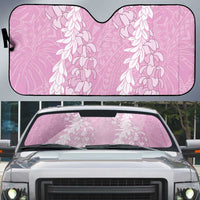 Puakenikeni and Maile Lei Auto Sun Shade Pink Double Strand Lei LT9 Pink - Polynesian Pride