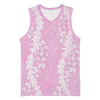 Puakenikeni and Maile Lei Basketball Jersey Pink Double Strand Lei - Polynesian Pride