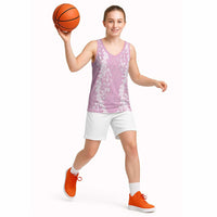 Puakenikeni and Maile Lei Basketball Jersey Pink Double Strand Lei - Polynesian Pride