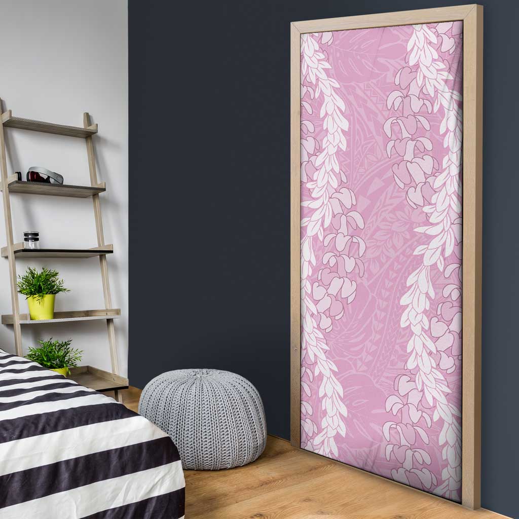 Puakenikeni and Maile Lei Door Cover Pink Double Strand Lei - Polynesian Pride