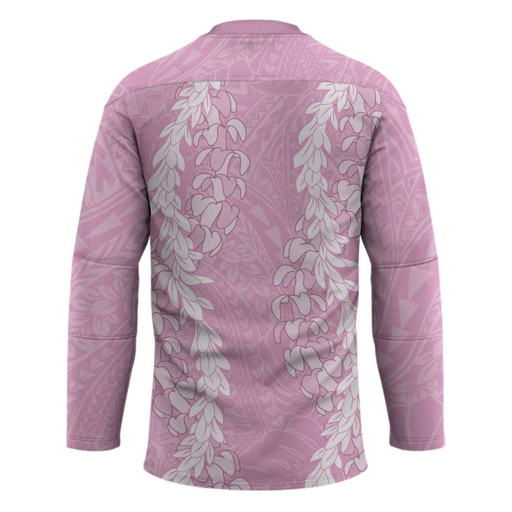 Puakenikeni and Maile Lei Hockey Jersey Pink Double Strand Lei - Polynesian Pride