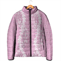 Puakenikeni and Maile Lei Padded Jacket Pink Double Strand Lei - Polynesian Pride