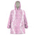 Puakenikeni and Maile Lei Wearable Blanket Hoodie Pink Double Strand Lei