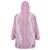 Puakenikeni and Maile Lei Wearable Blanket Hoodie Pink Double Strand Lei