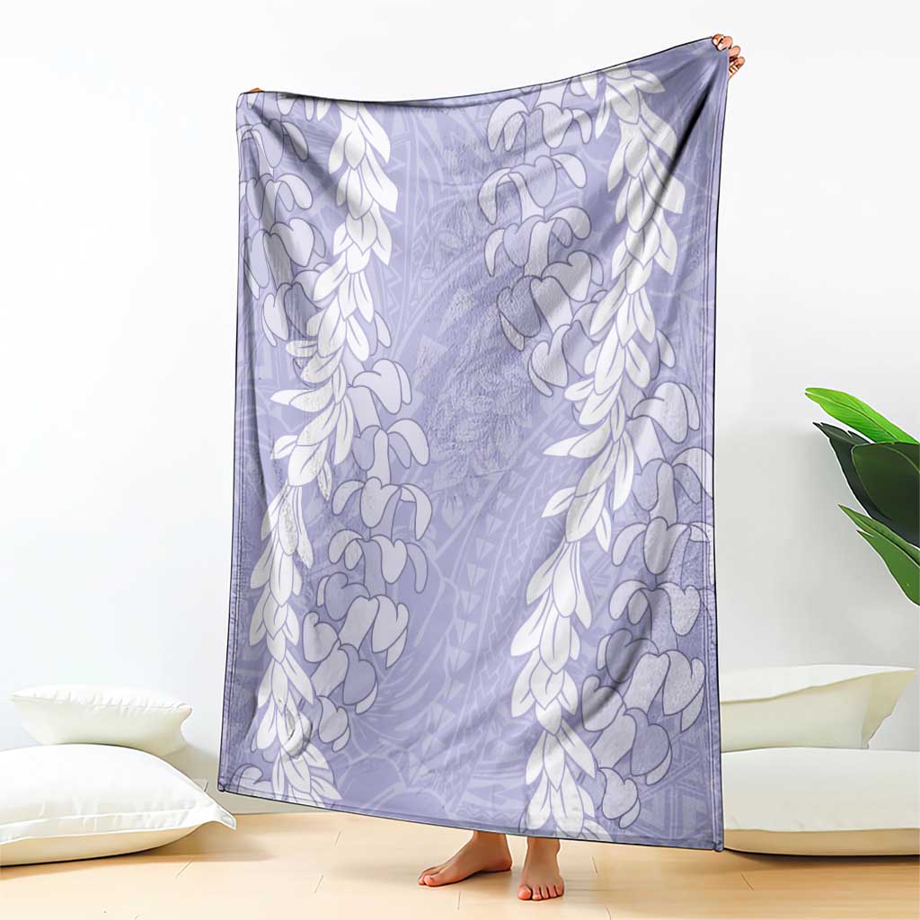 Puakenikeni and Maile Lei Blanket Purple Double Strand Lei