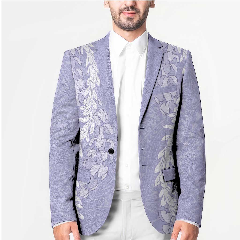 Puakenikeni and Maile Lei Blazer Purple Double Strand Lei - Polynesian Pride
