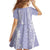 Puakenikeni and Maile Lei Family Matching Off Shoulder Maxi Dress and Hawaiian Shirt Purple Double Strand Lei