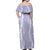 Puakenikeni and Maile Lei Family Matching Off Shoulder Maxi Dress and Hawaiian Shirt Purple Double Strand Lei