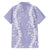 Puakenikeni and Maile Lei Family Matching Short Sleeve Bodycon Dress and Hawaiian Shirt Purple Double Strand Lei