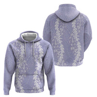 Puakenikeni and Maile Lei Hoodie Purple Double Strand Lei