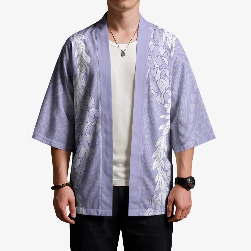 Puakenikeni and Maile Lei Kimono Purple Double Strand Lei - Polynesian Pride