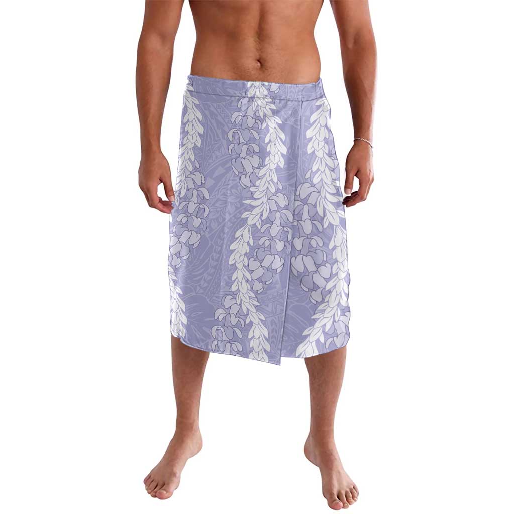 Puakenikeni and Maile Lei Lavalava Purple Double Strand Lei