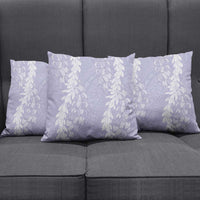 Puakenikeni and Maile Lei Pillow Cover Purple Double Strand Lei LT9 - Polynesian Pride