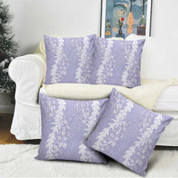 Puakenikeni and Maile Lei Pillow Cover Purple Double Strand Lei LT9 - Polynesian Pride