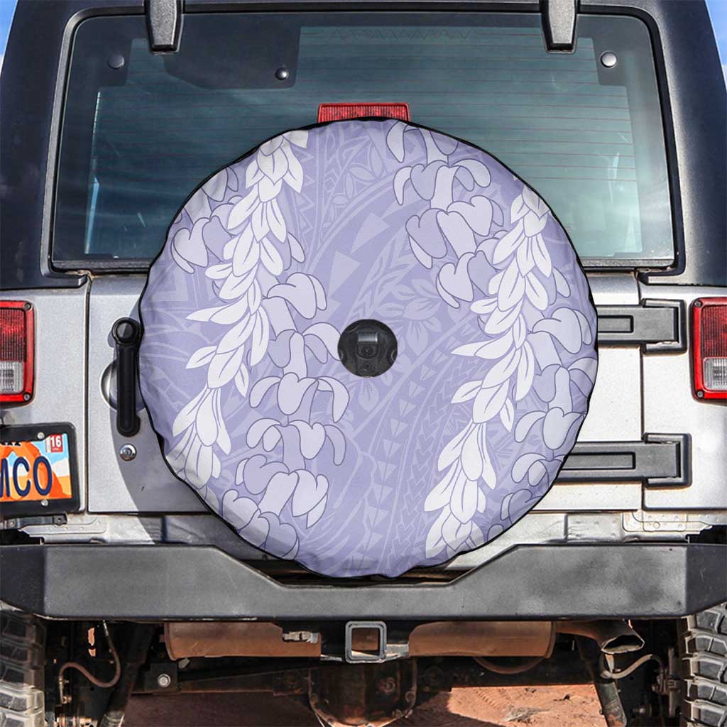 Puakenikeni and Maile Lei Spare Tire Cover Purple Double Strand Lei