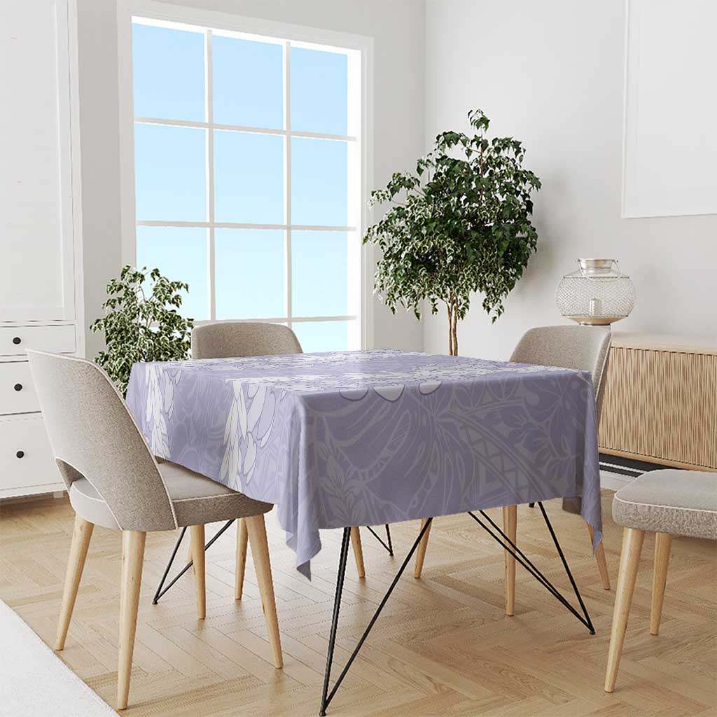 Puakenikeni and Maile Lei Tablecloth Purple Double Strand Lei