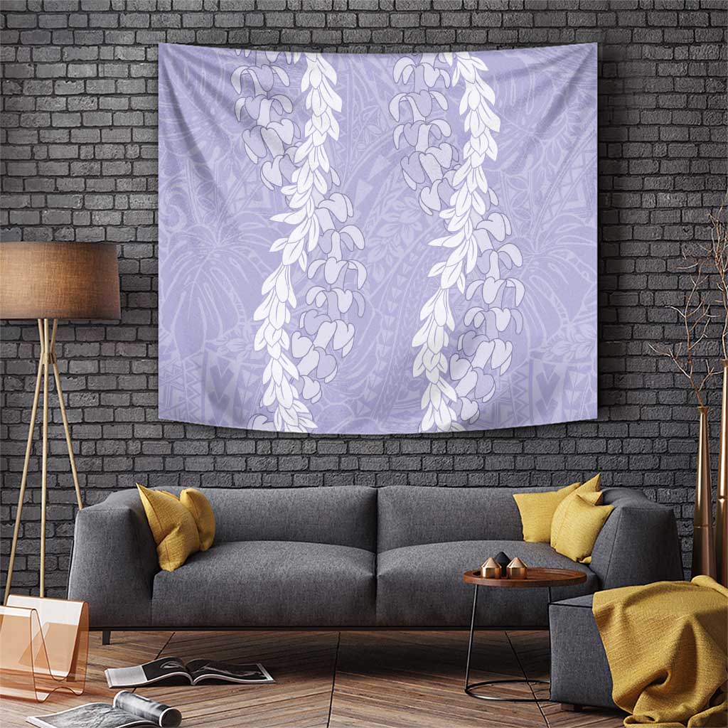 Puakenikeni and Maile Lei Tapestry Purple Double Strand Lei