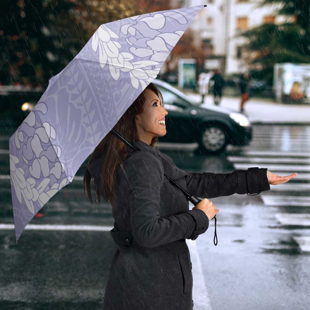 Puakenikeni and Maile Lei Umbrella Purple Double Strand Lei - Polynesian Pride