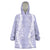 Puakenikeni and Maile Lei Wearable Blanket Hoodie Purple Double Strand Lei