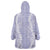 Puakenikeni and Maile Lei Wearable Blanket Hoodie Purple Double Strand Lei
