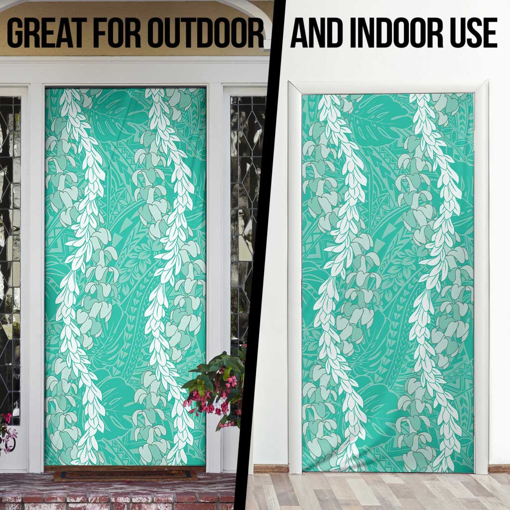Puakenikeni and Maile Lei Door Cover Sage Green Double Strand Lei - Polynesian Pride