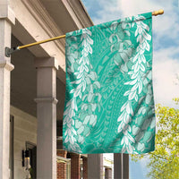 Puakenikeni and Maile Lei Garden Flag Sage Green Double Strand Lei LT9 House Flag Sage Green - Polynesian Pride