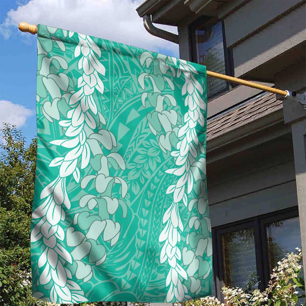 Puakenikeni and Maile Lei Garden Flag Sage Green Double Strand Lei LT9 - Polynesian Pride