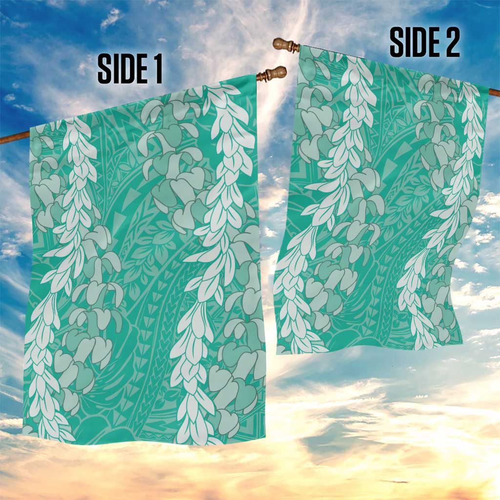 Puakenikeni and Maile Lei Garden Flag Sage Green Double Strand Lei LT9 - Polynesian Pride