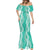 Puakenikeni and Maile Lei Mermaid Dress Sage Green Double Strand Lei