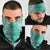 Puakenikeni and Maile Lei Neck Gaiter Sage Green Double Strand Lei - Polynesian Pride
