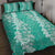 Puakenikeni and Maile Lei Quilt Bed Set Sage Green Double Strand Lei