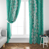 Puakenikeni and Maile Lei Window Curtain Sage Green Double Strand Lei LT9 - Polynesian Pride