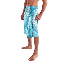 Blue Puakenikeni and Maile Lei Lavalava Hawaiian Style Tribal Tapa Double Strand Lei
