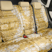 Gold Puakenikeni and Maile Lei Back Car Seat Cover Hawaiian Style Tribal Tapa Double Strand Lei LT9 - Polynesian Pride