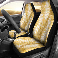 Gold Puakenikeni and Maile Lei Car Seat Cover Hawaiian Style Tribal Tapa Double Strand Lei LT9 - Polynesian Pride
