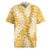 Gold Puakenikeni and Maile Lei Rugby Jersey Hawaiian Style Tribal Tapa Double Strand Lei