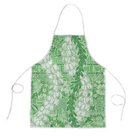 Green Puakenikeni and Maile Lei Apron Hawaiian Style Tribal Tapa Double Strand Lei - Polynesian Pride