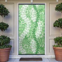 Green Puakenikeni and Maile Lei Door Cover Hawaiian Style Tribal Tapa Double Strand Lei LT9 Green - Polynesian Pride